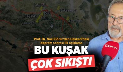 Prof. Dr. Naci Görür’den Hakkari’deki deprem sonrası ilk açıklama! Bu kuşak çok sıkıştı