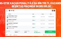 90+12’de kaçan penaltı ile 54 bin 735 TL kazandı