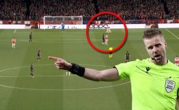 Şampiyonlar Ligi’nde geceye damga vuran pozisyon! Arsenal-Bayern Münih maçında büyük skandal