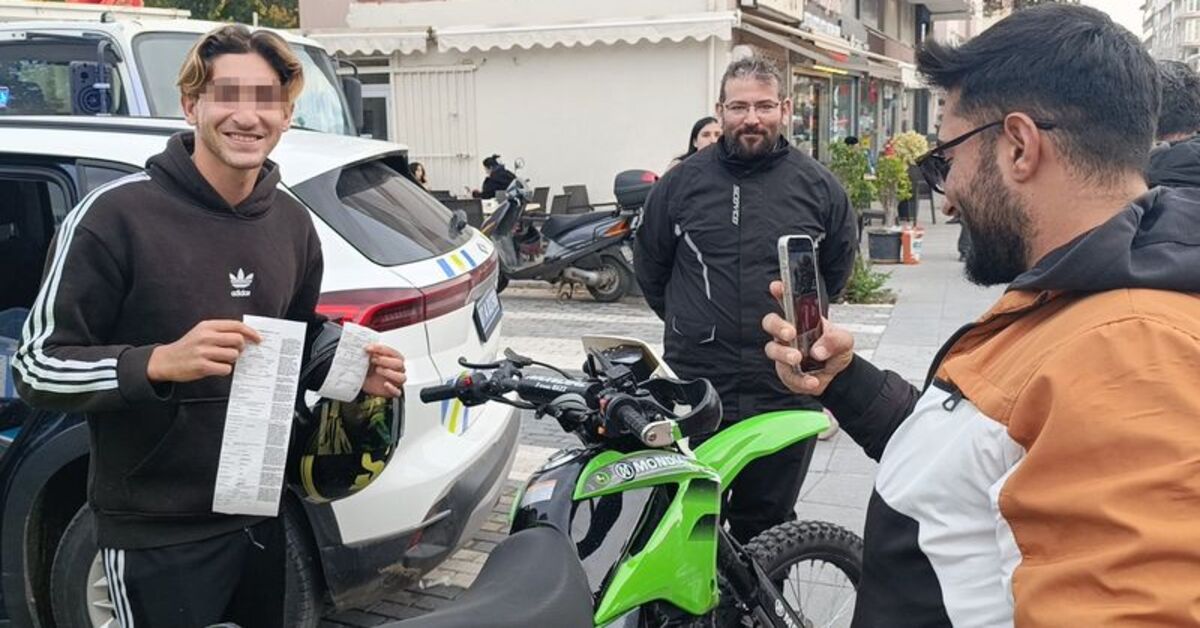 Antalya’da ehliyetsiz, plakasız motorlu çocuğa çarptı, hatıra fotoğrafı çektirdi